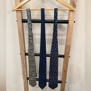 Bundle of Blue and Green Patterned Ties